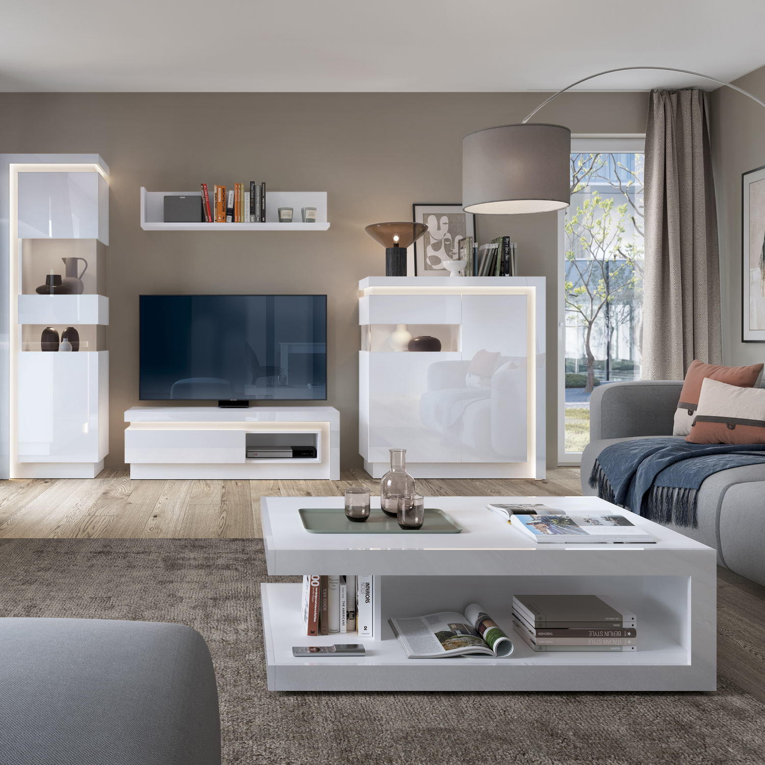 Furniture To Go Unisex White Lyon Designer Coffee Table In - Image 3