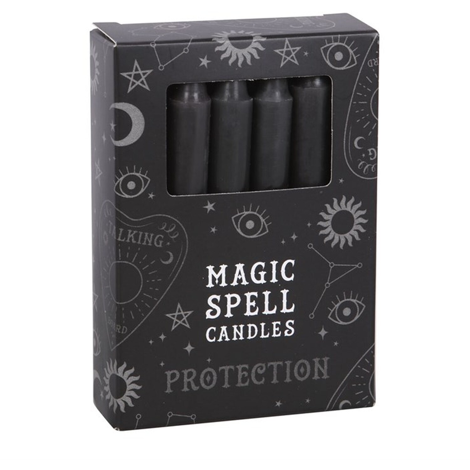 12 Magic Candles with Protection 10 cm Black - Image 7