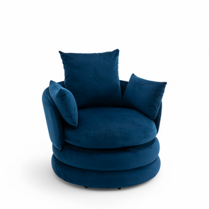 Velvet Blue Teri Accent Swivel Chair