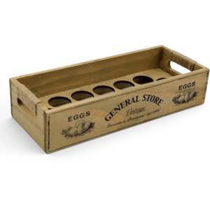 Wooden Rustic Egg Holder