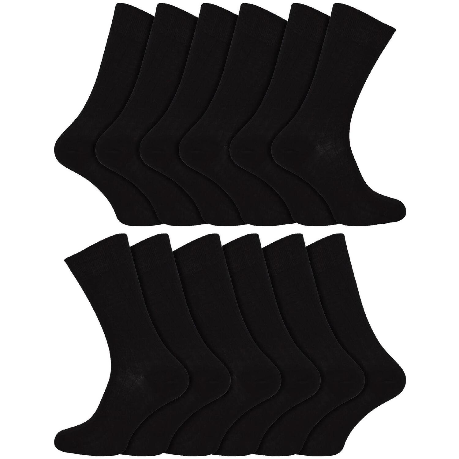 Sock Snob Unisex 12 Pair Multipack Mens 100% Egyptian Cotton Socks - Image 2