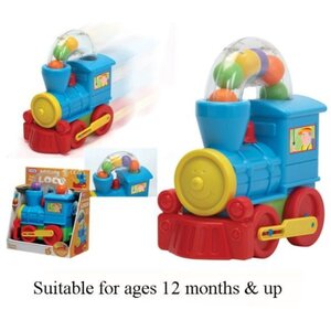 Pull Along Ball Blowing Loco Blue