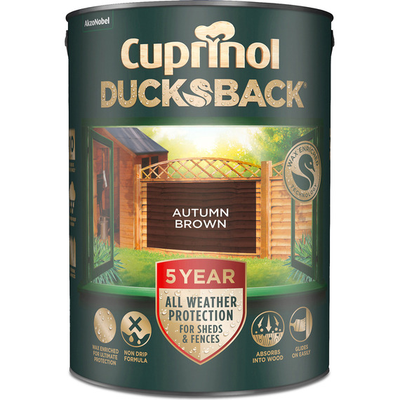 Cuprinol Ducksback 5 Year Autumn Brown 5L