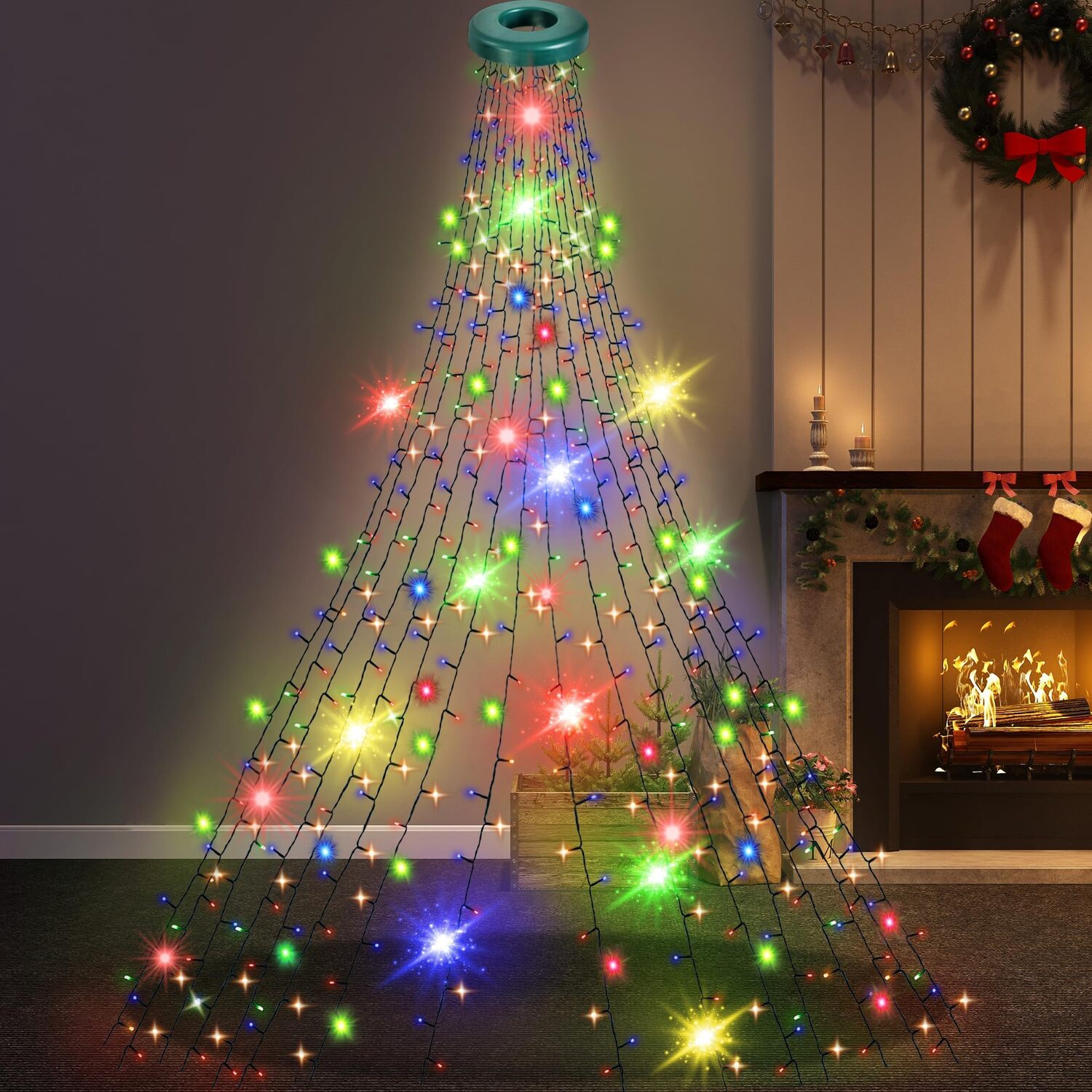 Globrite 400 Led Christmas Tree Lights With Ring - Multicoloured