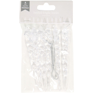 Pack of 6 Twisted Acrylic Icicles