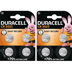 Duracell 2025 Lithium 3V Coin Cell Batteries - Pack of 8