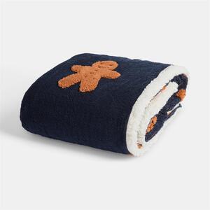 OHS Tufted Gingerbread Fleece Throw