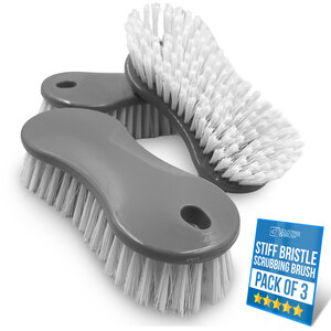 Stiff Bristle Scrub Brushes Pack of 3