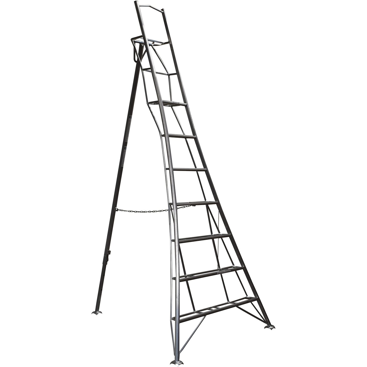 Garden Master® 1 Leg Adjustable Platform Tripod Ladder | Garden/Orchard Ladder | Auto Locking Clips | Claw Grip Feet | Free Rubber Feet | 150kg Load Capacity | EN131 Certified | 7 Steps | 3.0m - Image 3