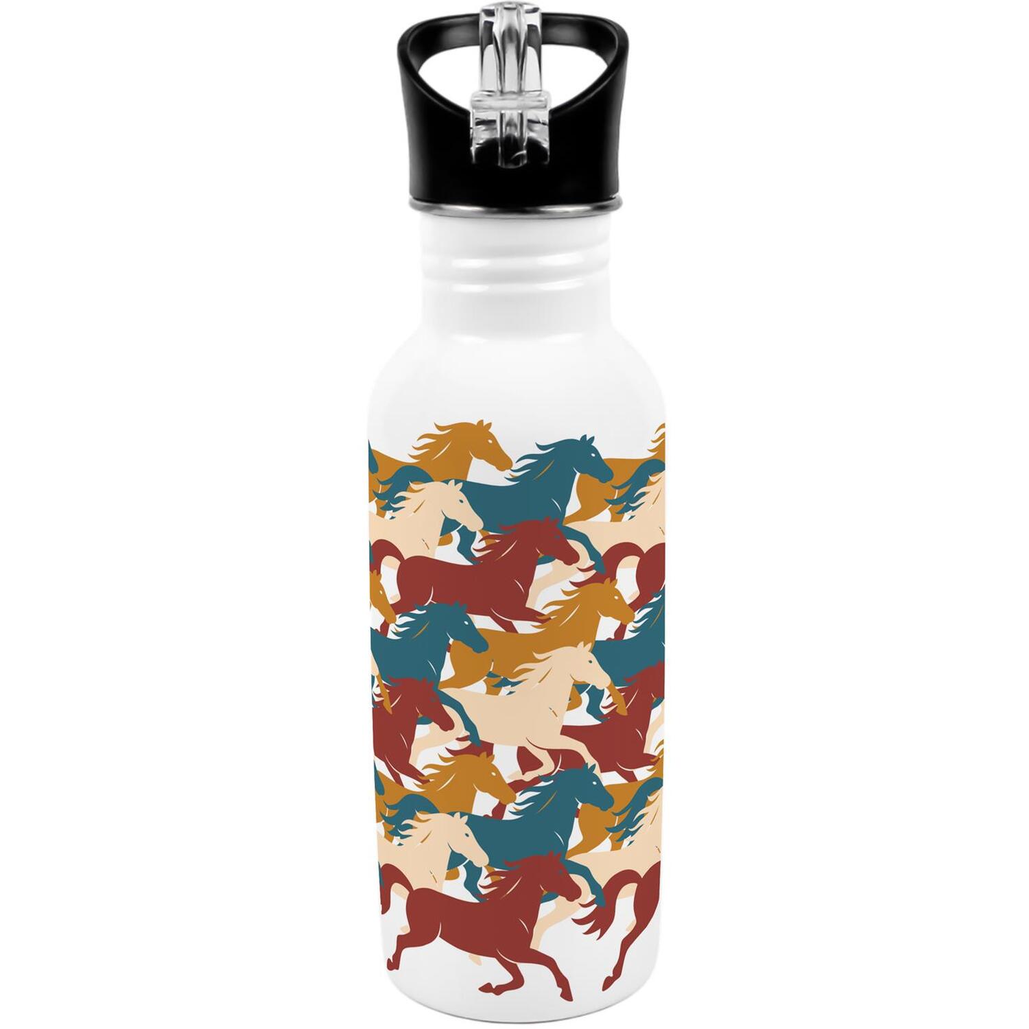 Purely Home Horse Herd Metal Canteen Water Bottle - Multi