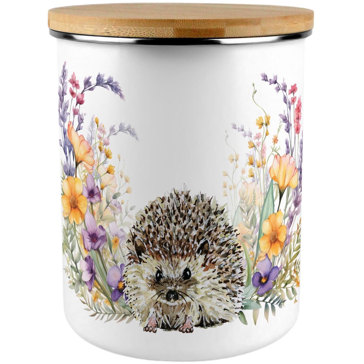 B&Q - Floral Hedgehog Extra Large Home & Kitchen Storage Canister - Image 2