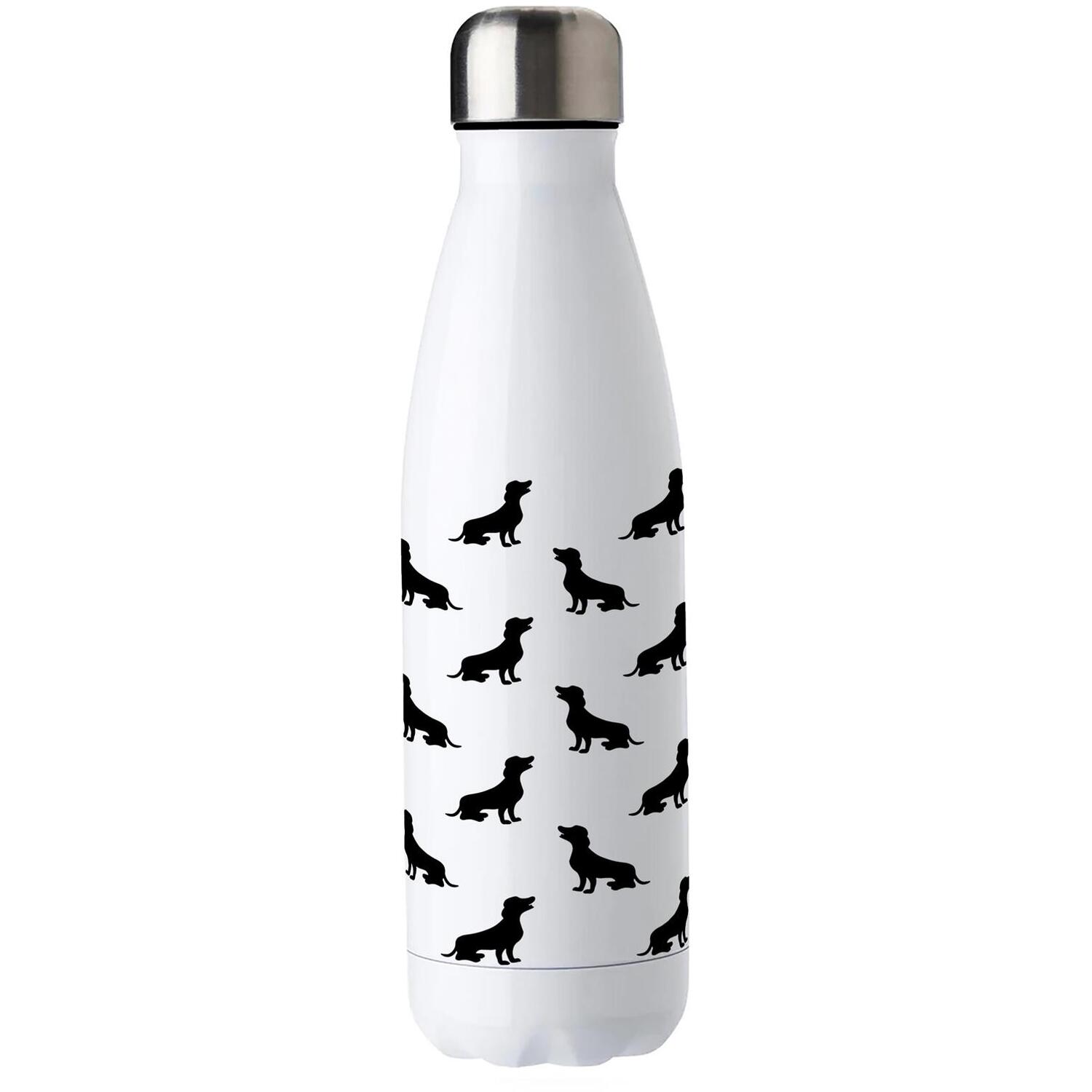 Dachshund Water Bottle - Black Reusable 500ml Metal Drinks Bottle Dog Gifts - Image 3