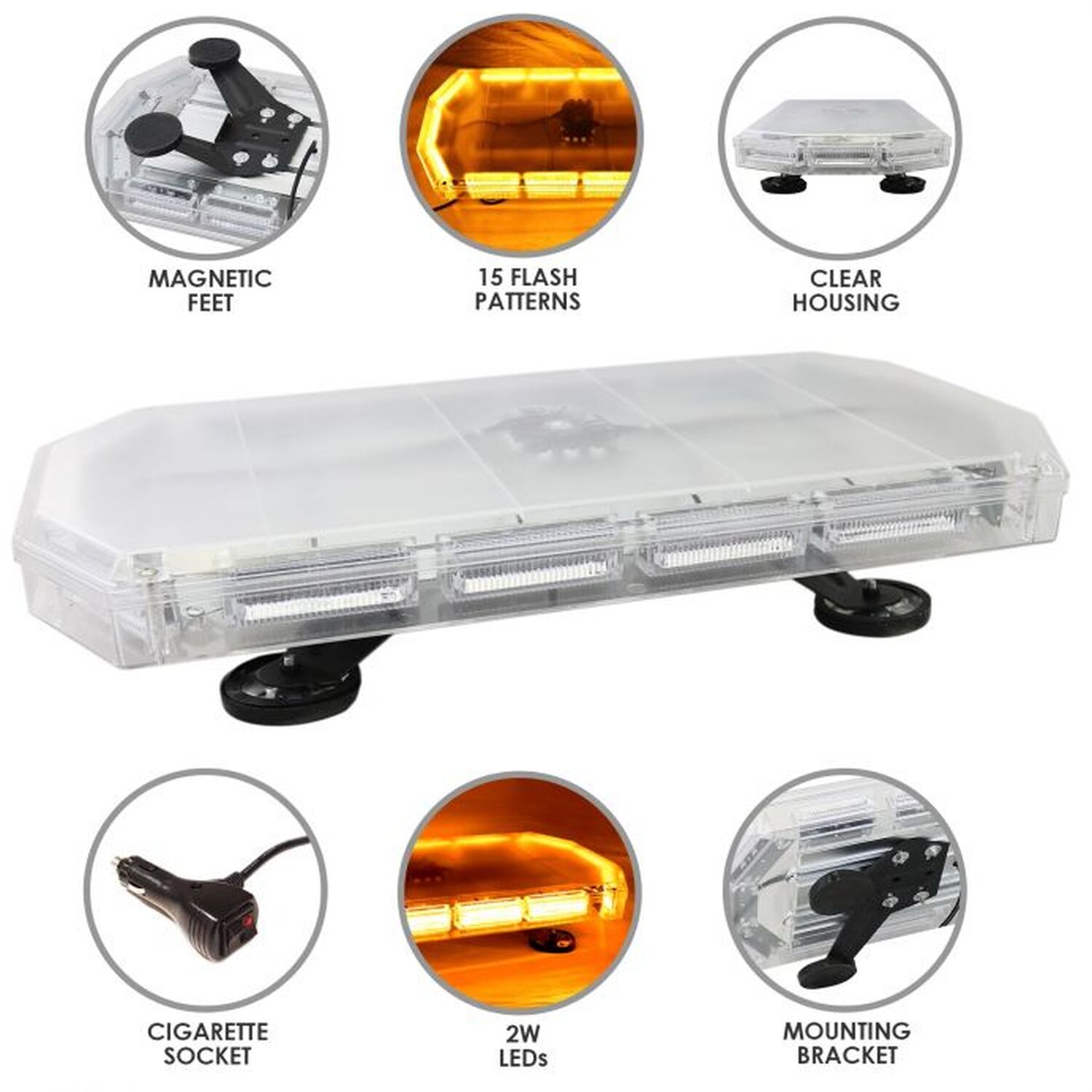 Amber Recovery Light 600mm - White