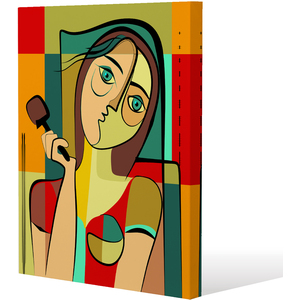 woman with chocolate in hand Canvas Print
