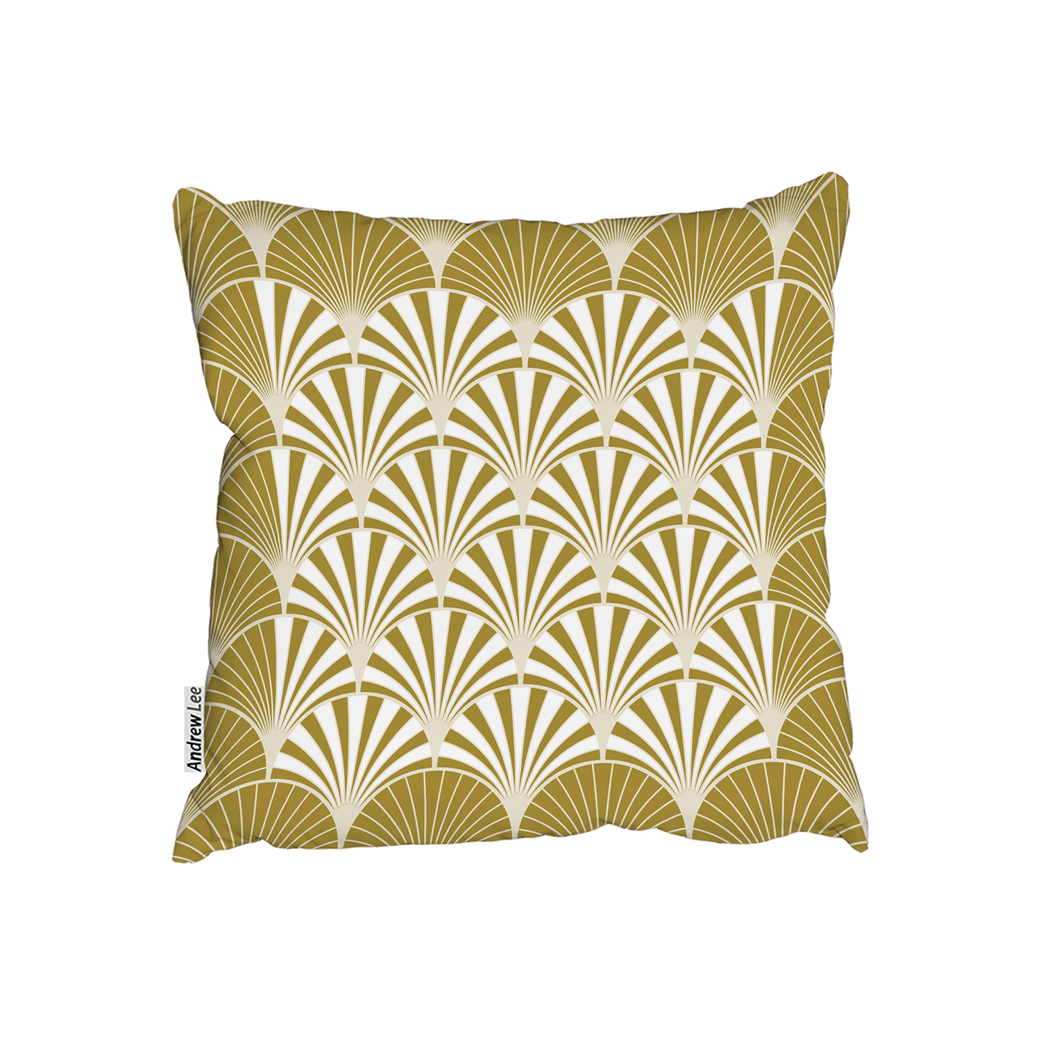 Golden Semi Circles Cushion - Yellow / 60cm