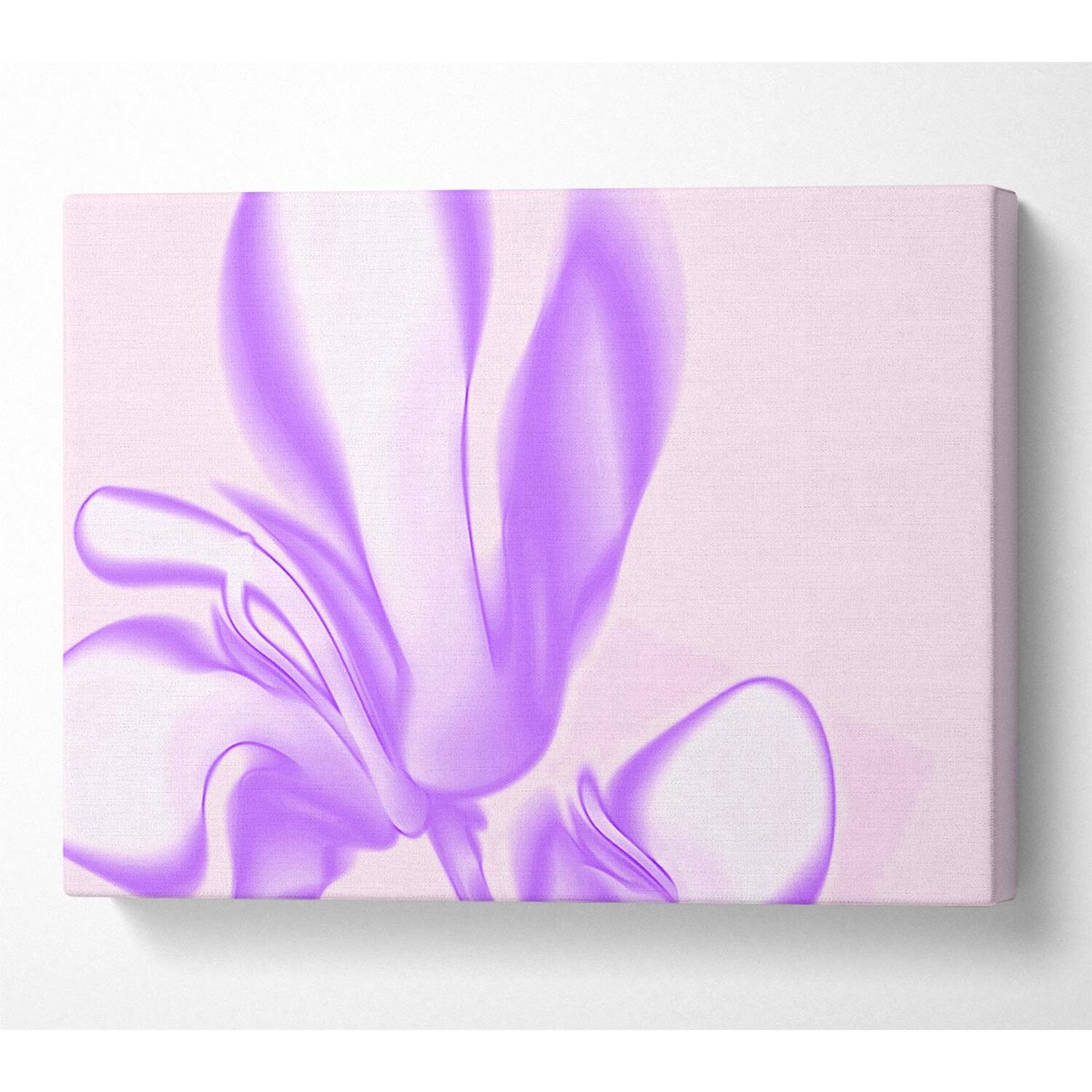Wallart-Direct - Lilac Ripple Canvas Print Wall Art - Yellow / 101.6cm thumbnail