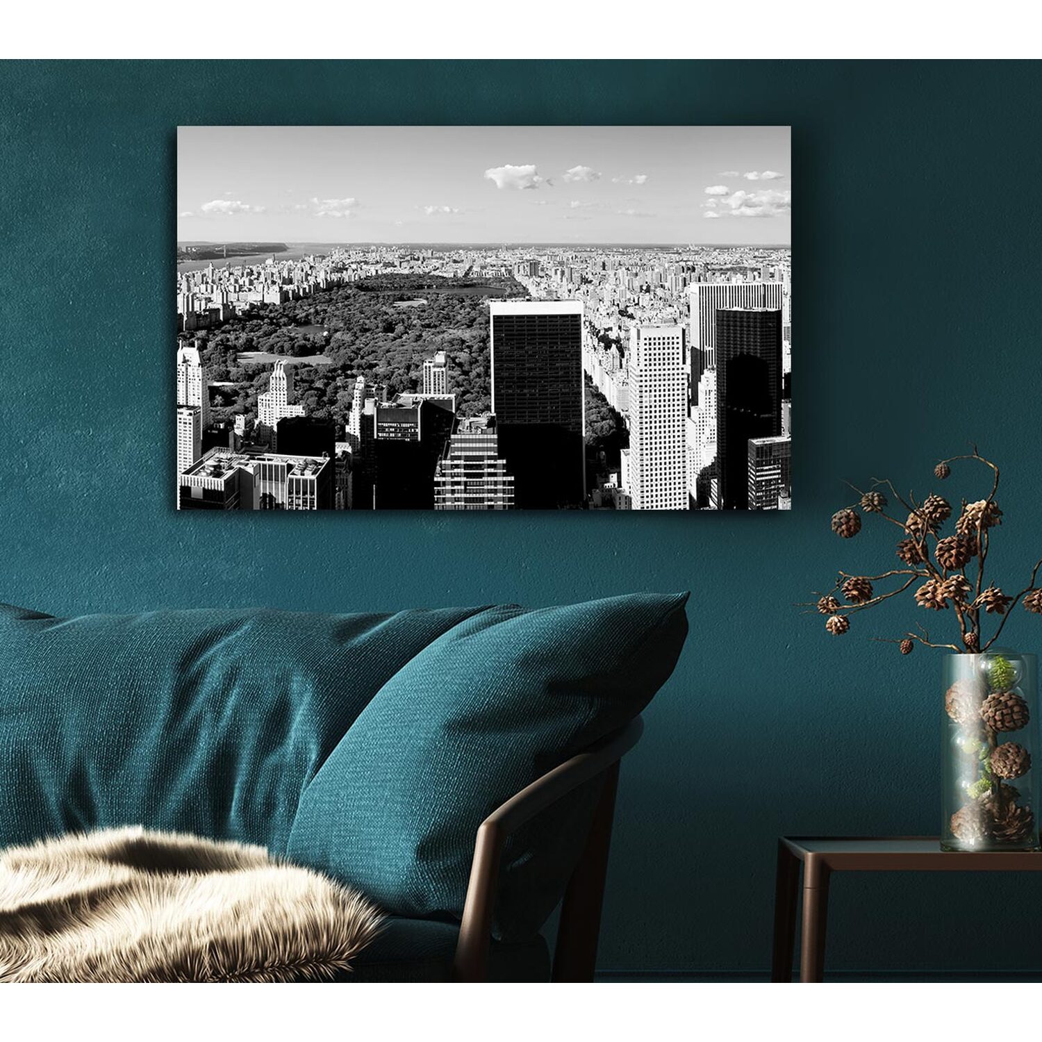 Central Park New York B n W Canvas Print Wall Art