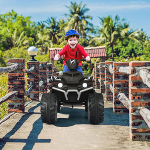 Costway 12V Electric Kids Quad ATV Ride on Car-Black