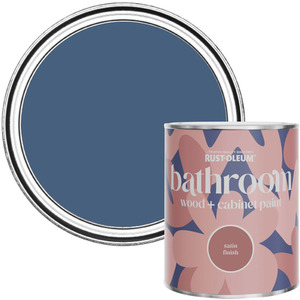 Rust-Oleum Bathroom Wood  Cabinet Paint in Satin Finish - Ink Blue 750ml