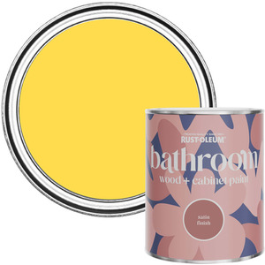 Rust-Oleum Bathroom Wood  Cabinet Paint in Satin Finish - Lemon Sorbet 750ml