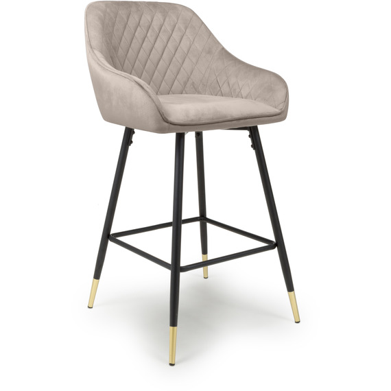 Pair of Savanna Brushed Velvet Bar Stools
