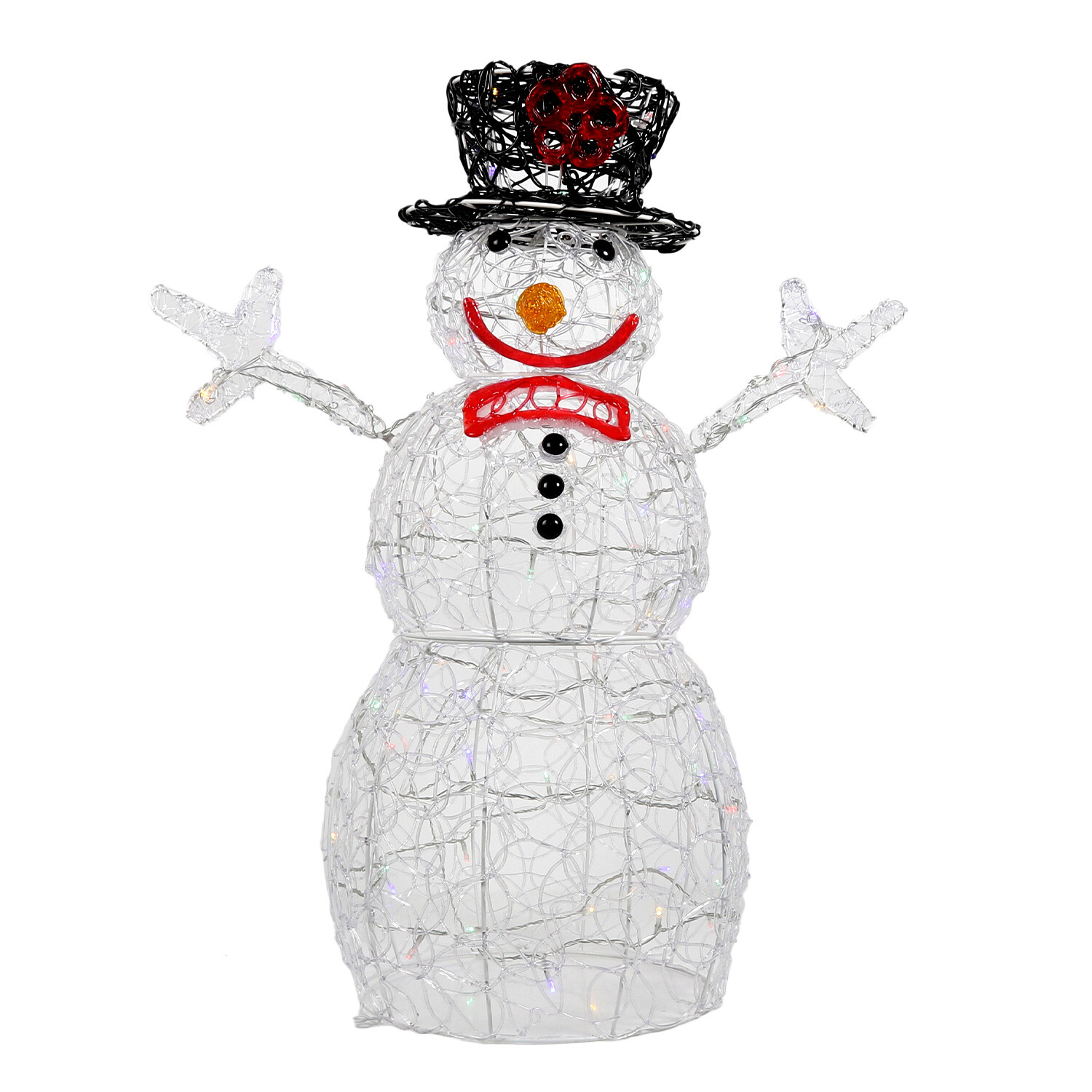 Image of LED Outdoor Acrylic Snowman - White
