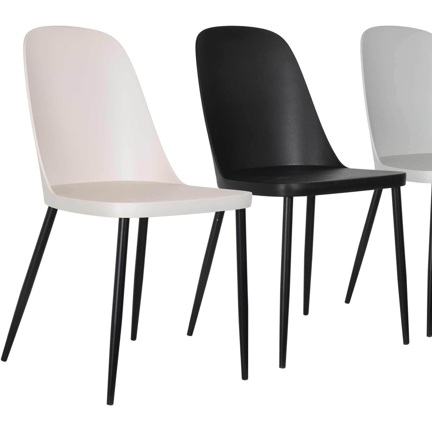Aspen Set with Square White Table and 2 Duo Plastic Chairs