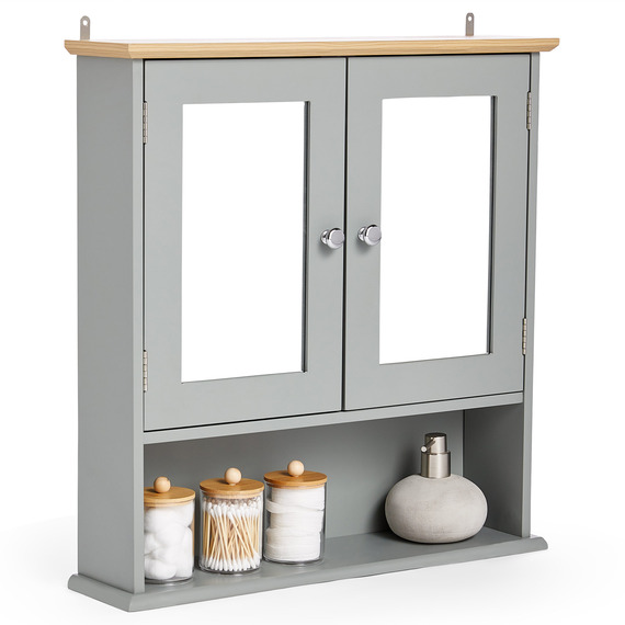 Shrewsbury Bathroom Mirror Cabinet with Internal Storage Shelves