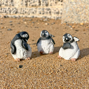 Set 3 Baby Penguin Garden Ornaments