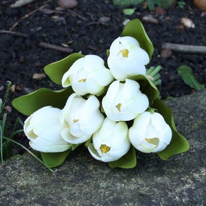 Artificial Silk Tulip Bunch. H29 cm
