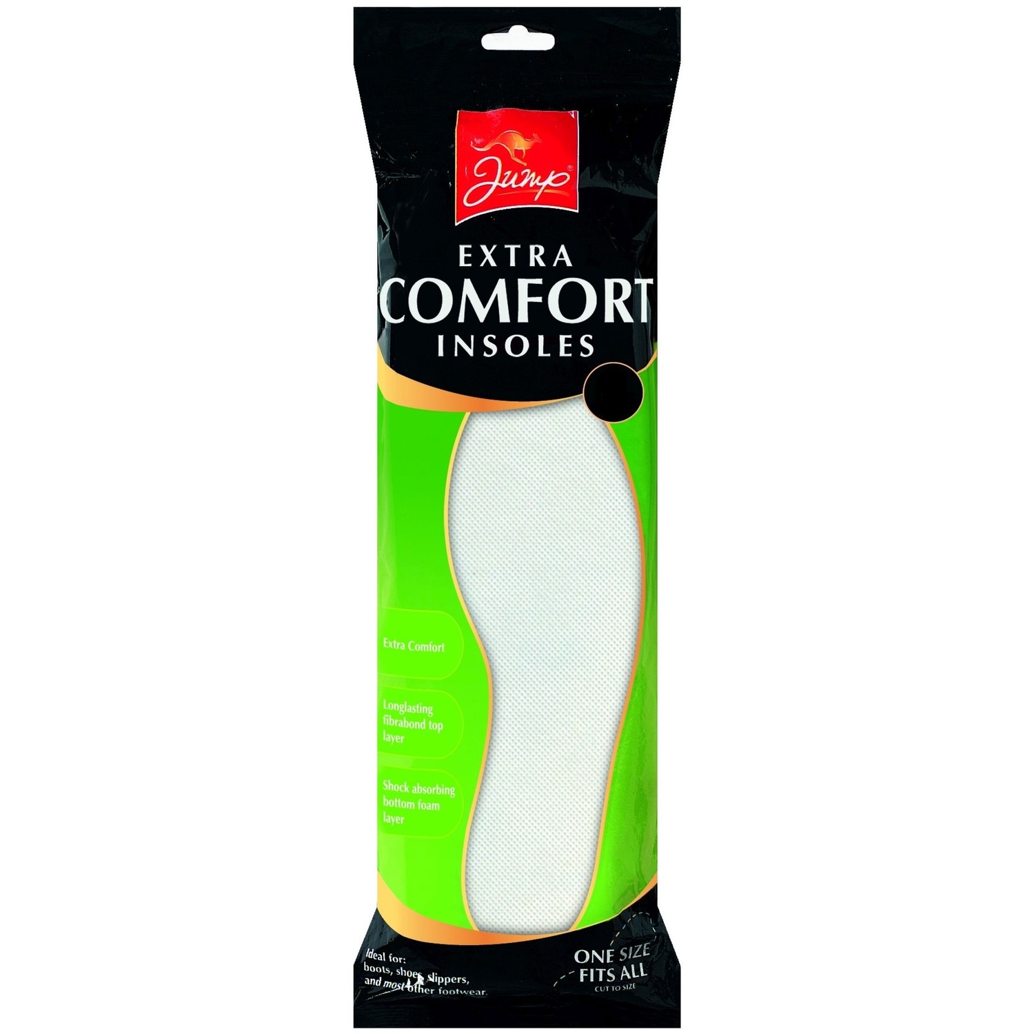 In:sole Synthetic Leather Cushioning Insoles – 2 Pairs, One Size, Extra Comfort