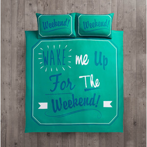 Wake Me Up Printed Duvet Cover  Pillowcase Set