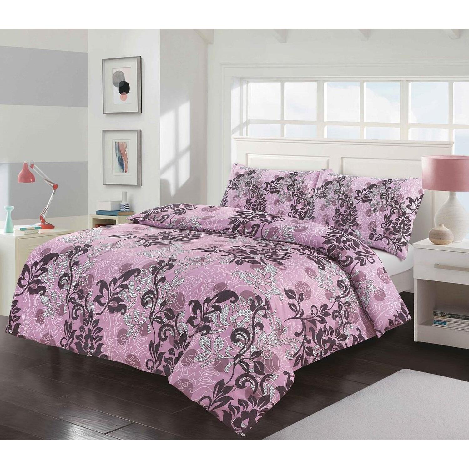 Amelia Duvet Cover Set - Purple Double