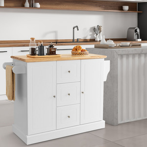 Mobile Kitchen Island Cart Kitchen Storage Cabinet