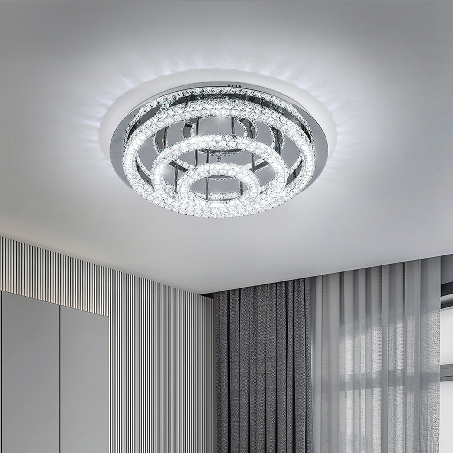 Crystal Flush Mount Ceiling Light