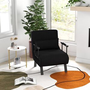 Black 4-in-1 Convertible Single Sofa Bed shot 6079805