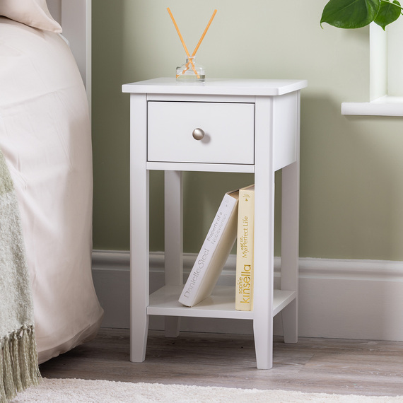 Slim Bedside Table with Drawer