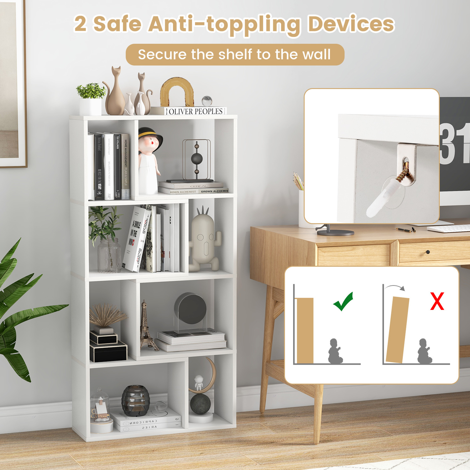 8-cube Storage Organiser - White