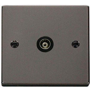 Black Nickel Single Isolated Coaxial Socket