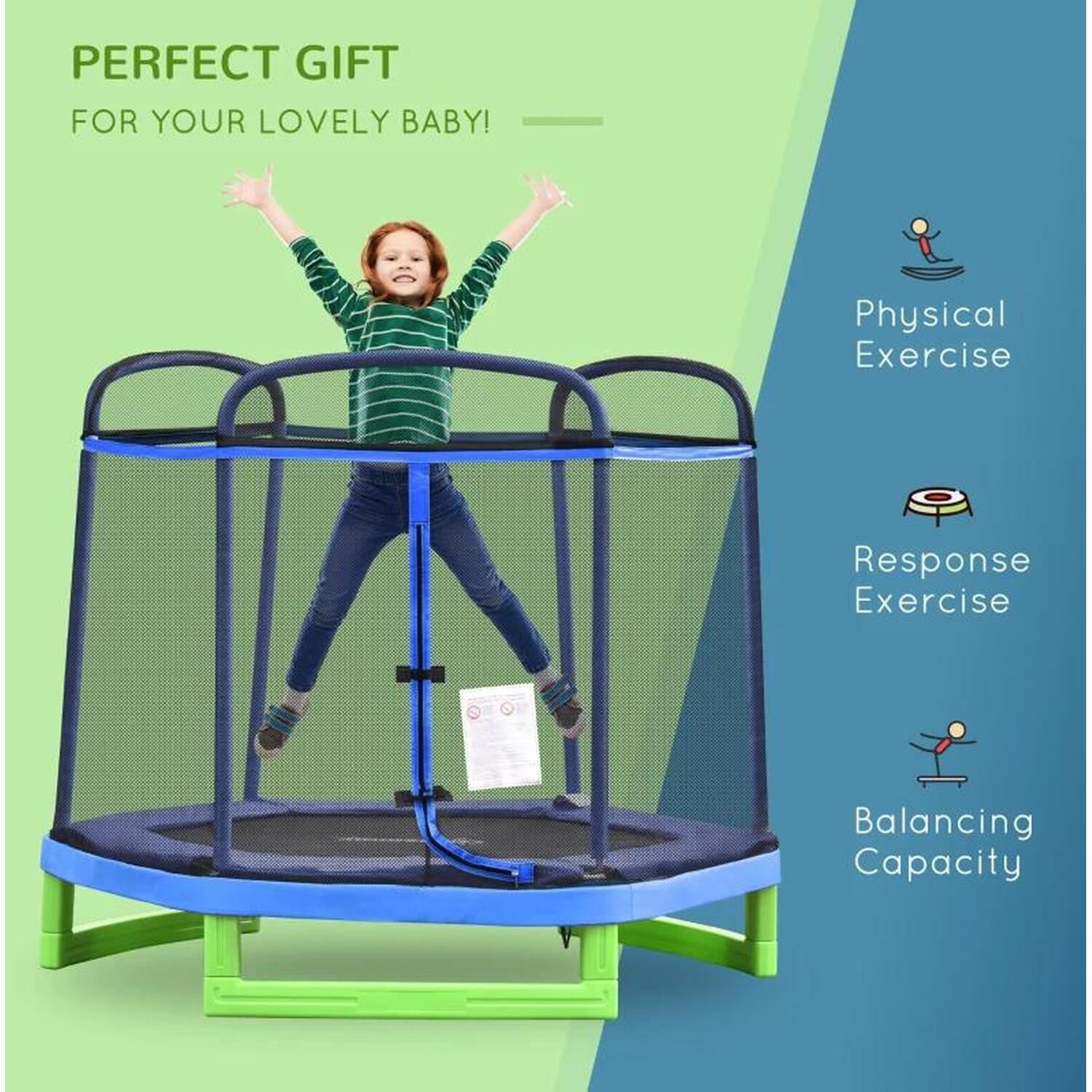 Kids Trampoline - Blue