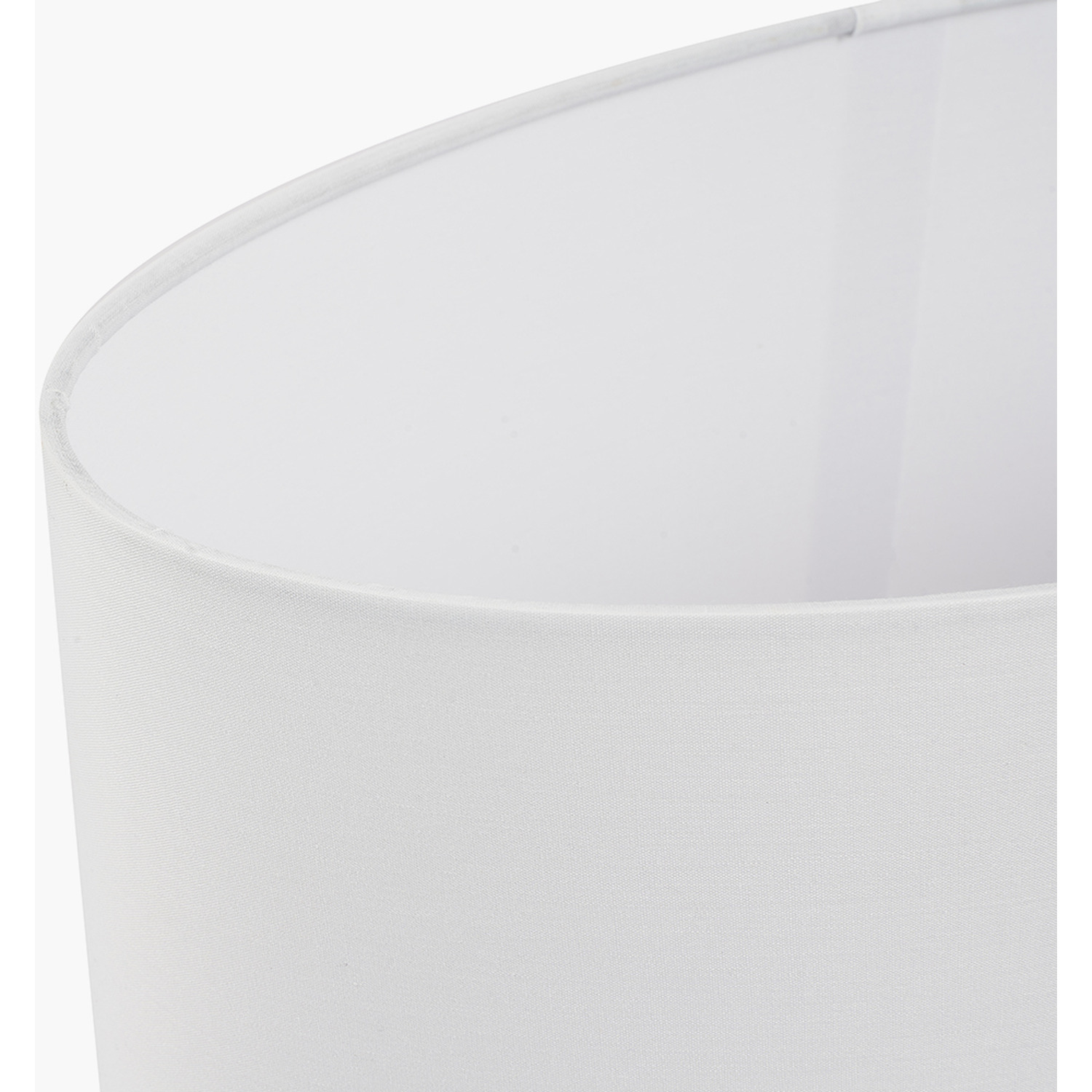 40cm Drum Poly Cotton Table Lamp Shade Cylinder - White