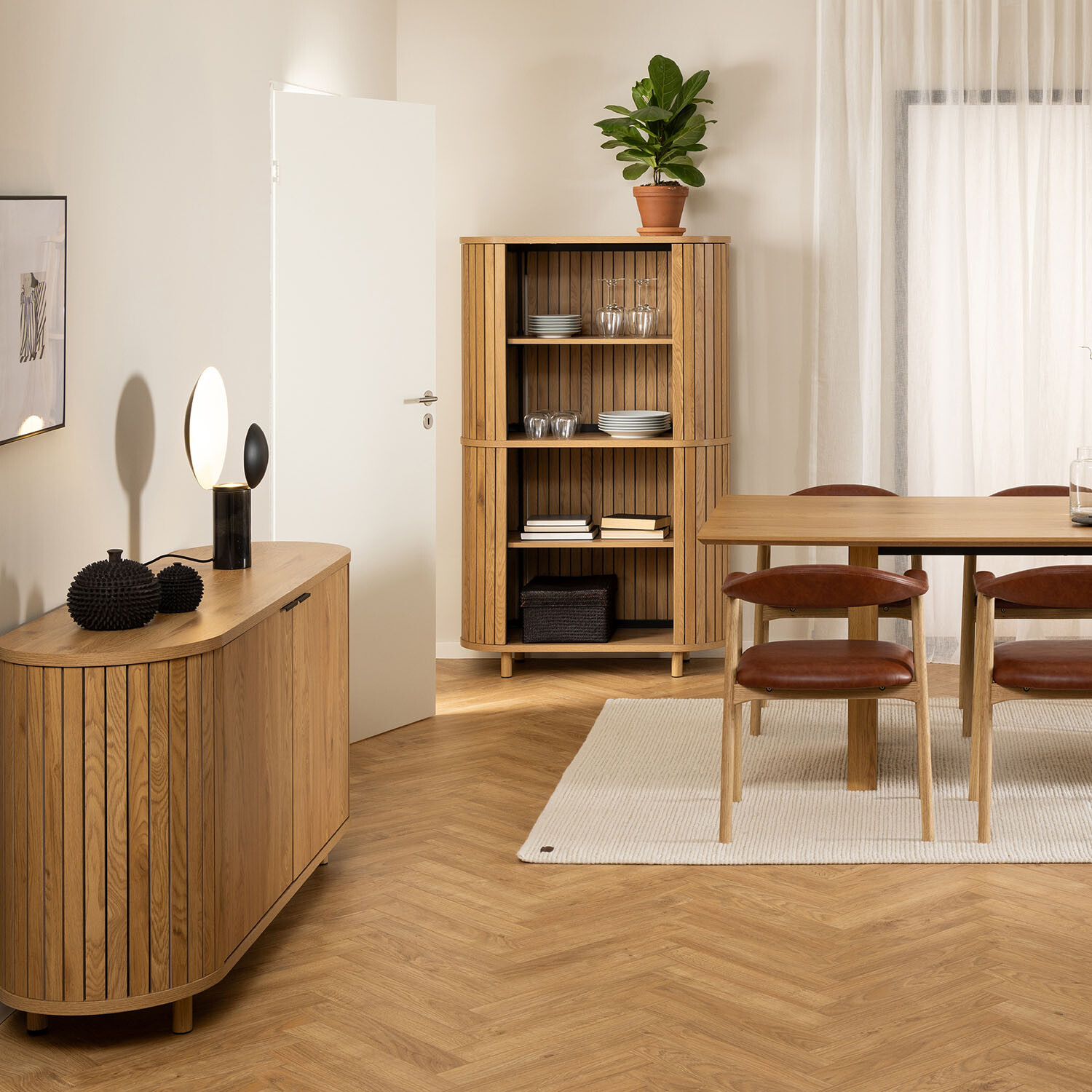 Colima Matte Sideboard - Oak