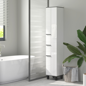 HOMCOM Tall Cabinet with Adjustable Shelves
