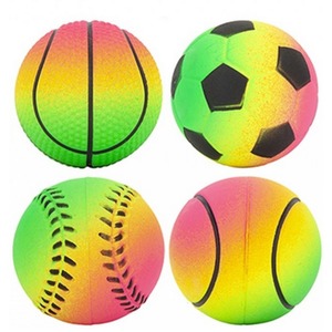 4 Small Neon Rubber Sports Balls Pet Dog Fetch Tennis Size Ball 6cm
