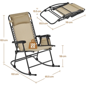 Outdoor Foldable Rocking Chair Camping Chair