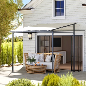 Outsunny 2.4 x 2.4 m Wall Mounted Pergola Gazebo