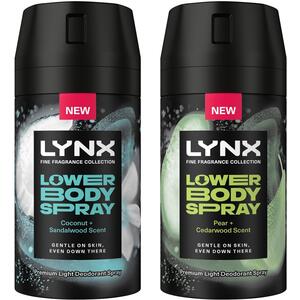 Lynx Lower Body Bundle Spray Coconut  Sandalwood  Pear  Cedarwood, 100ml