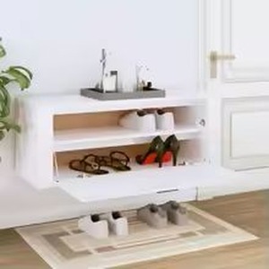 Wall Shoe Cabinet High Gloss for Entryway