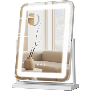 Vanity Makeup Mirror with LED Light 360 Rotation Magnification