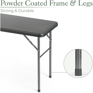 Rattan Effect Folding Garden Table